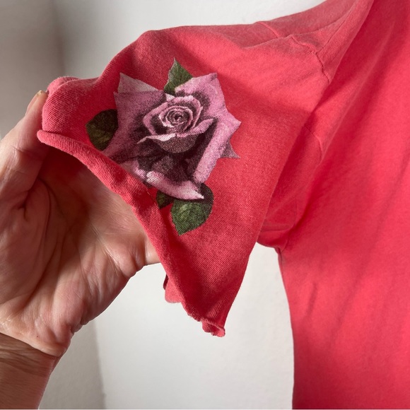 WILDFOX Womens Top Rad Maxwell Short Sleeves Red Size XS pink red lace up - Picture 9 of 16